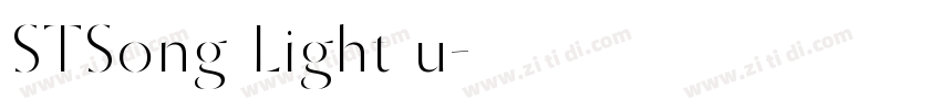 STSong Light u字体转换